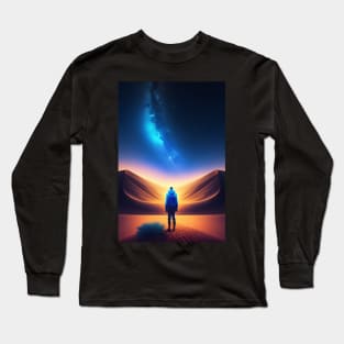 Illustration of a beautiful sky between the desert Long Sleeve T-Shirt